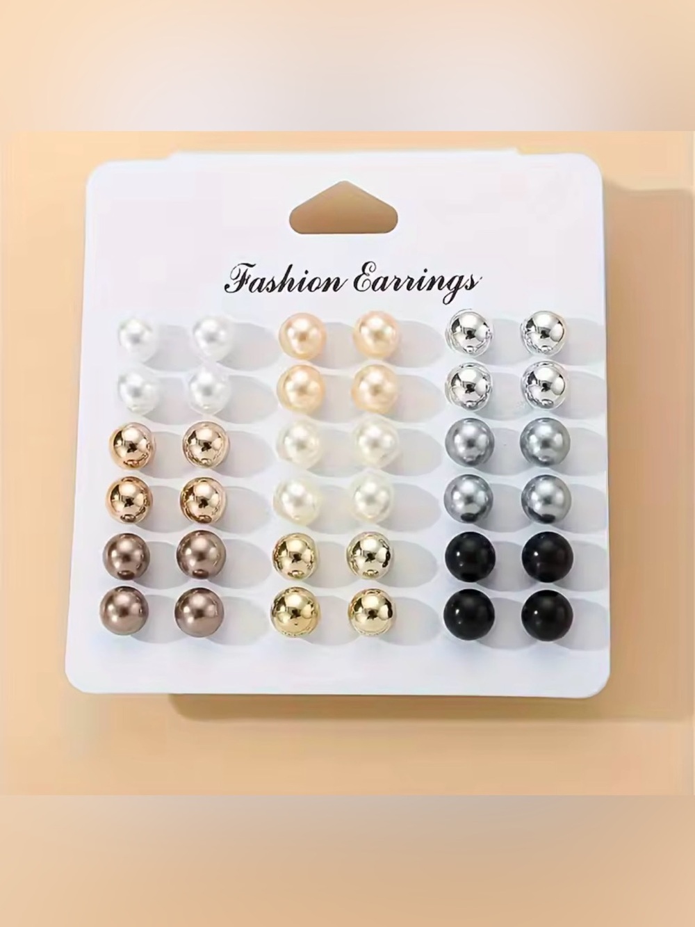 New 18 Pairs Elegant Multi color Imitation Ball Bead Earrings Jewelry